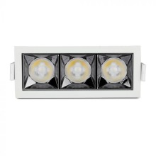 Zapustené hranaté biele LED svietidlo 12W 38° SAMSUNG čipy CRI90