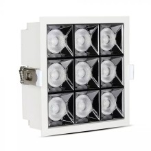 Zapustené hranaté biele LED svietidlo 36W 12° SAMSUNG čipy CRI90